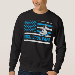 Sweatshirt Drapeau américain Cool Pêche Papa Père's