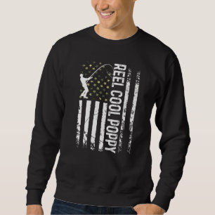 Sweatshirt Drapeau américain Cool Poppy pour papa Husba