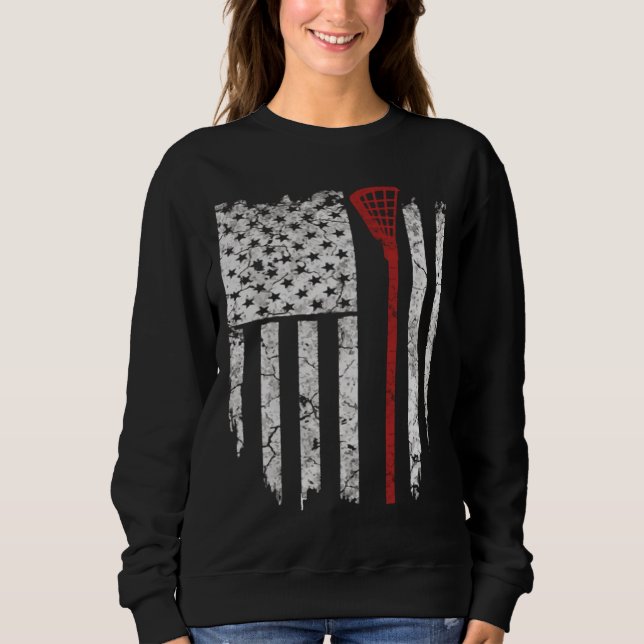 Sweatshirt Drapeau américain de crosse cadeaux (Devant)