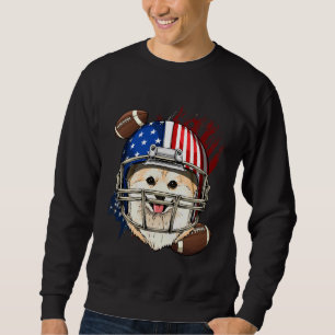 Sweatshirt Drapeau américain de football Amoureux de les chie