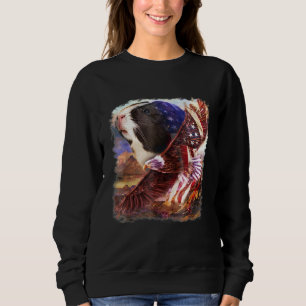 Sweatshirt Drapeau américain de Guinée Cochon 4 juillet Eag d