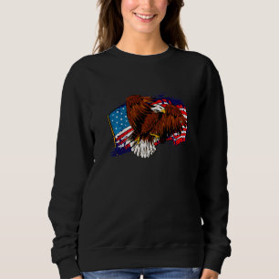 Sweatshirt Drapeau américain de l'aigle à tête blanche