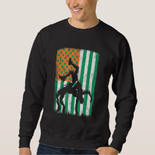 Sweatshirt Drapeau américain de lutte Irlandaise St Patrick's