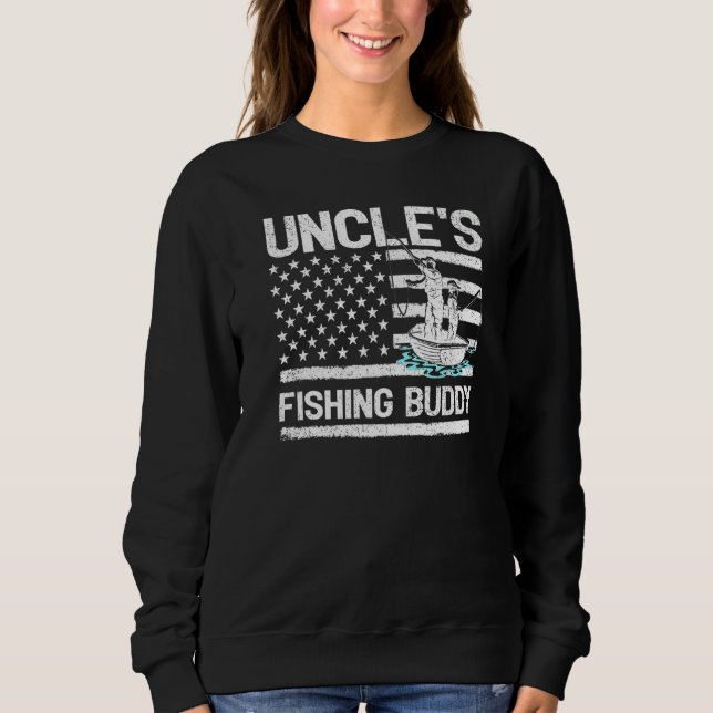 Sweatshirt Drapeau américain de pêche de l'oncle des hommes F (Devant)
