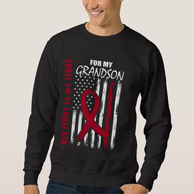 Sweatshirt Drapeau américain de sensibilisation au myélome mu (Devant)