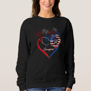 Sweatshirt Drapeau américain de tournesol 4 juillet