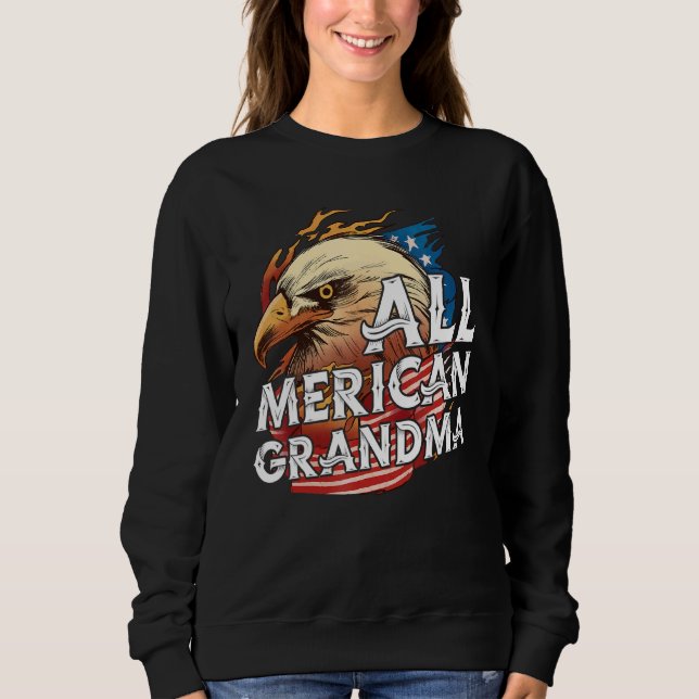 Sweatshirt Drapeau américain de tous les grands 4 juillet amé (Devant)