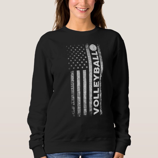 Sweatshirt Drapeau américain de volley-ball (Devant)