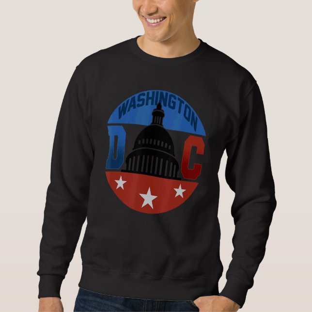 Sweatshirt Drapeau américain de Washington Dc Capitol Hill (Devant)