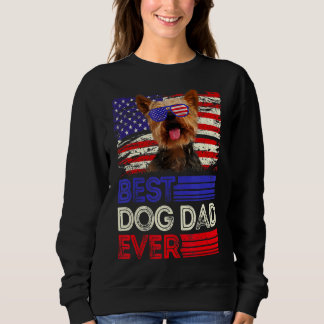 Sweatshirt Drapeau américain des Mens Best Yorkshire Terrier 