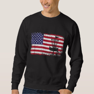 Sweatshirt drapeau américain disque golf drapeau usa disque g