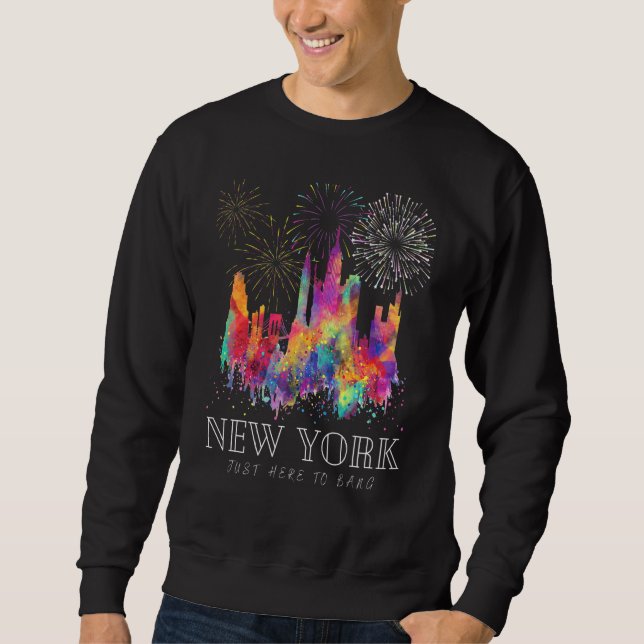 Sweatshirt Drapeau américain du 4 juillet à New York (Devant)