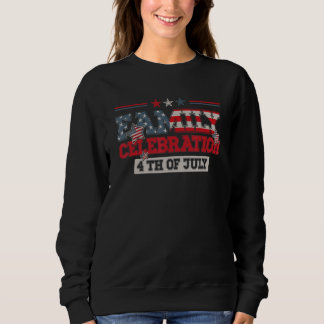 Sweatshirt Drapeau américain du 4 juillet américain Famille C