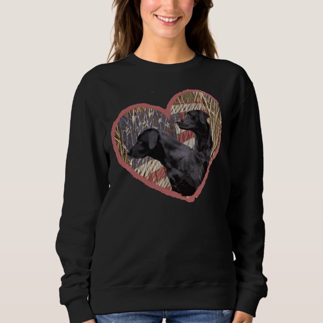 Sweatshirt Drapeau américain du Patriotique Black Lab (Devant)