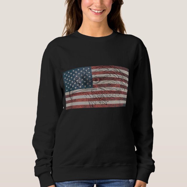 Sweatshirt Drapeau américain Eagle USA (Devant)