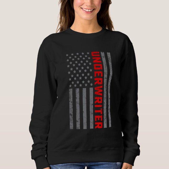 Sweatshirt Drapeau Américain Écrivain Drapeau Américain Vinta (Devant)