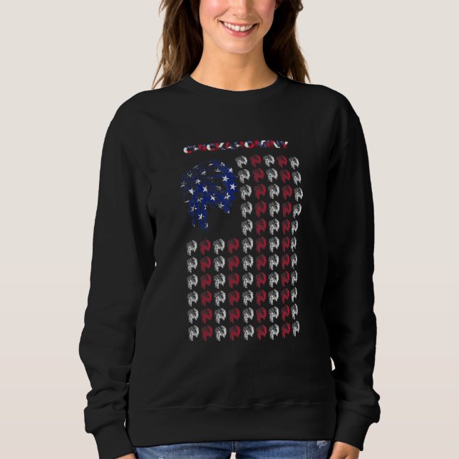 Sweatshirt Drapeau américain en chef des Indiens de Chickahom (Devant)