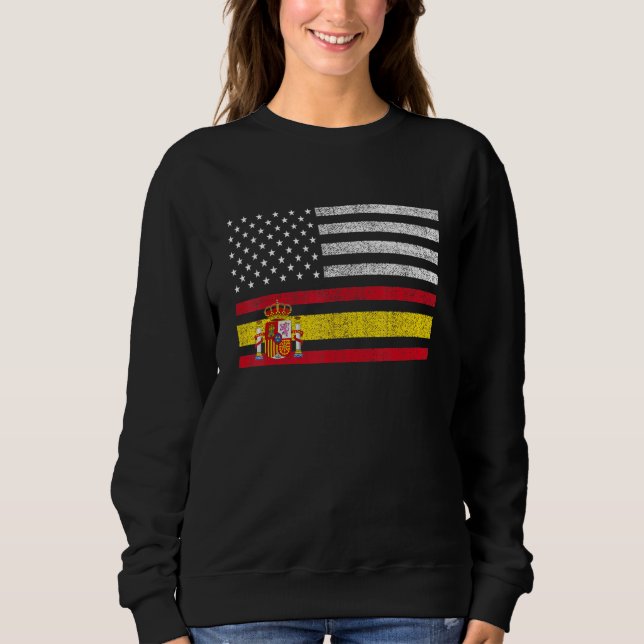 Sweatshirt Drapeau américain espagnol (Devant)