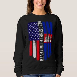 Sweatshirt Drapeau américain et drapeau cambodgien Meilleur p