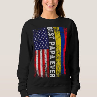 Sweatshirt Drapeau américain et drapeau de la Colombie Meille