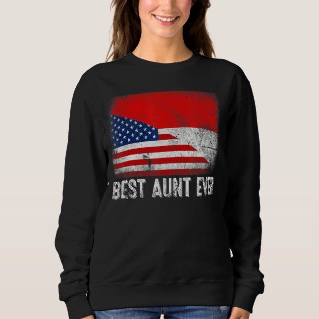 Sweatshirt Drapeau américain et drapeau indonésien Meilleure  (Devant)