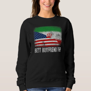 Sweatshirt Drapeau américain et drapeau iranien Meilleur ami
