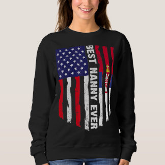 Sweatshirt Drapeau américain et drapeau serbe Meilleure famil