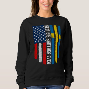 Sweatshirt Drapeau américain et drapeau suédois Meilleur Gran