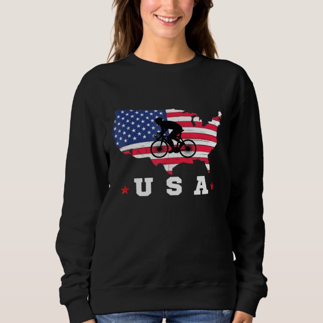 Sweatshirt Drapeau américain États-Unis Sports patriotiques D (Devant)