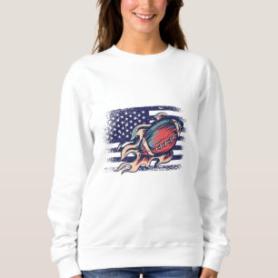 Sweatshirt Drapeau américain Fan Jersey Shirt USA