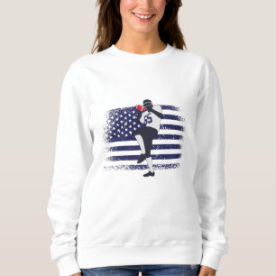 Sweatshirt Drapeau américain Fan Jersey Shirt USA