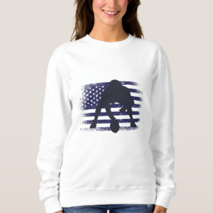 Sweatshirt Drapeau américain Fan Jersey Shirt USA