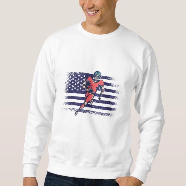 Sweatshirt Drapeau américain Fan Jersey Shirt USA (Devant)