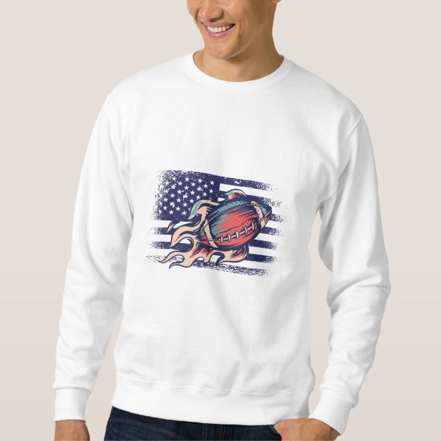 Sweatshirt Drapeau américain Fan Jersey Shirt USA (Devant)