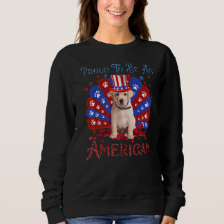 Sweatshirt Drapeau Américain Goldador mignon 4 juillet
