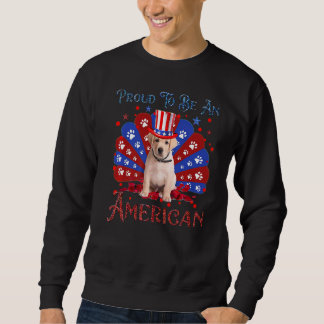 Sweatshirt Drapeau Américain Goldador mignon 4 juillet