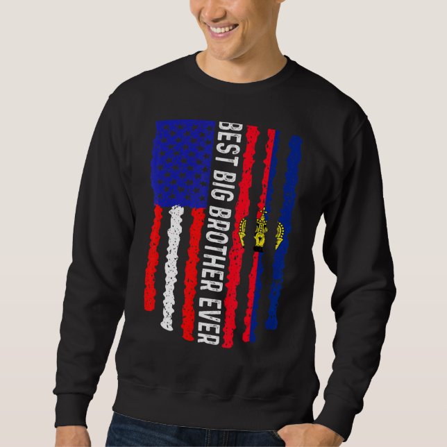 Sweatshirt Drapeau américain Liechtenstein Drapeau Meilleur G (Devant)