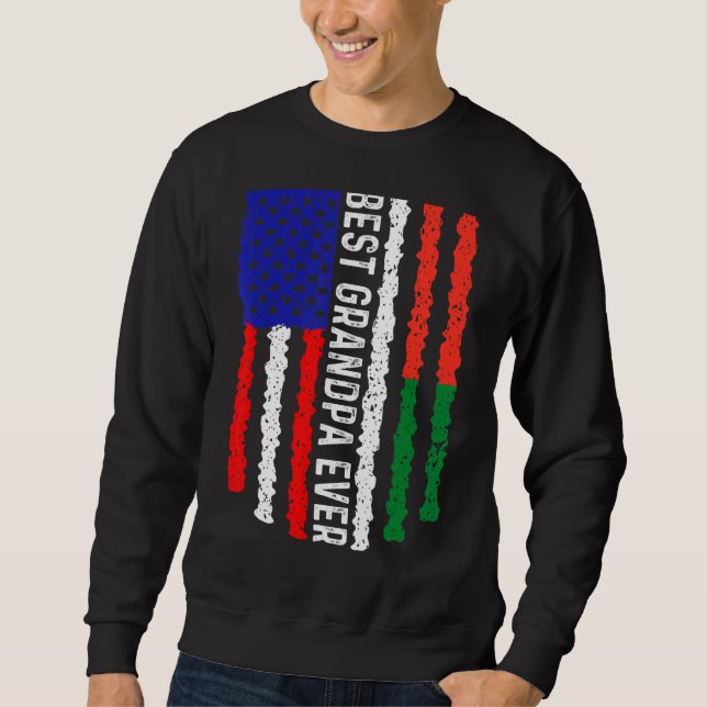 Sweatshirt Drapeau américain Madagascar Drapeau meilleur gran (Devant)