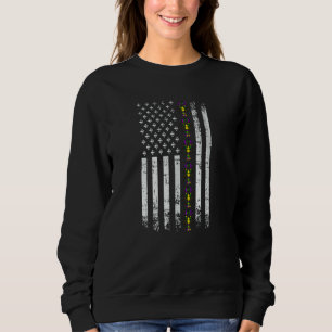 Sweatshirt Drapeau Américain Mardi GrasCostume de Mardi Gras