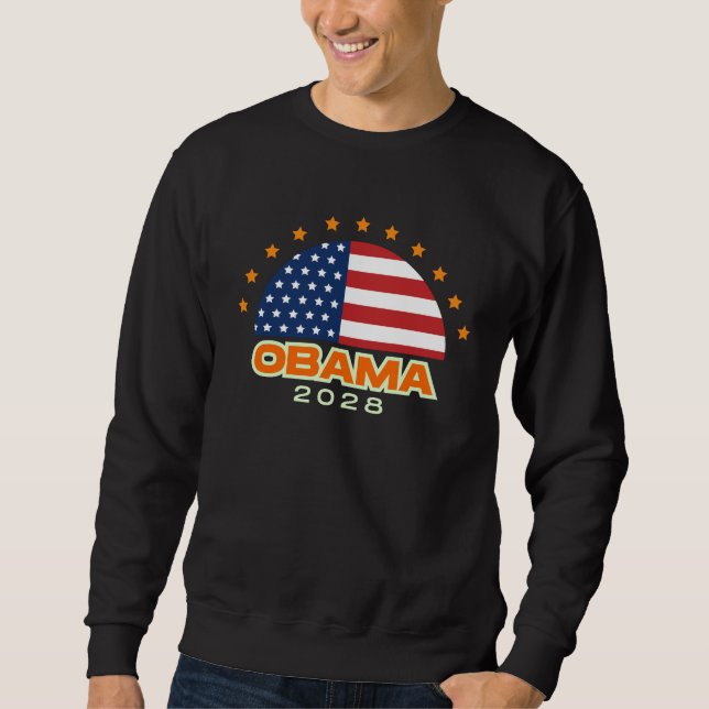 Sweatshirt Drapeau américain Obama 2028 Hope (Devant)