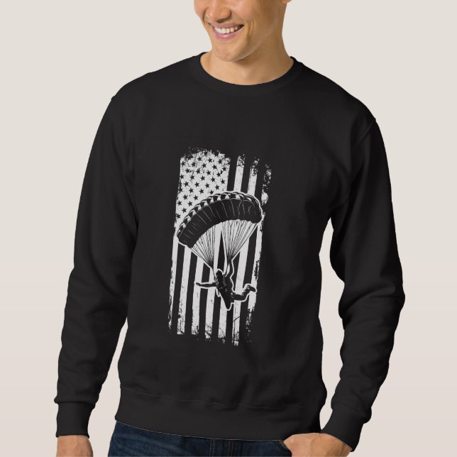 Sweatshirt Drapeau américain Parapente Sport US Drapeau Patri (Devant)