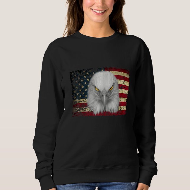 Sweatshirt Drapeau américain patriotique (Devant)