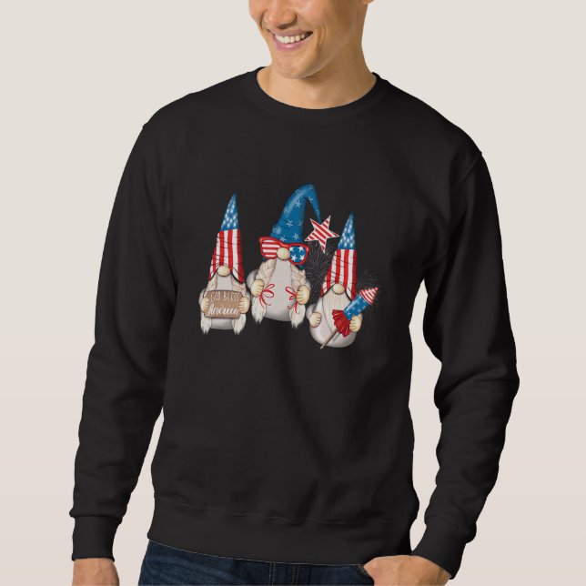 Sweatshirt Drapeau américain patriotique 3 (Devant)