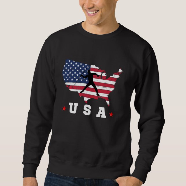 Sweatshirt Drapeau Américain Patriotique Américaine (Devant)