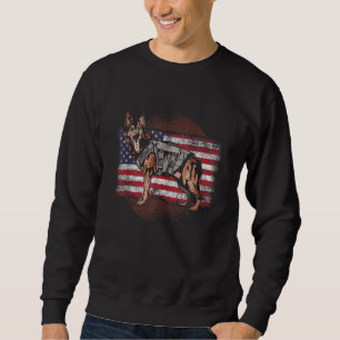 Sweatshirt Drapeau américain Patriotique Animal Chien Chien C
