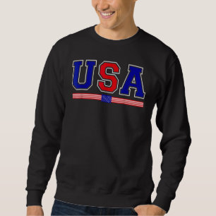 Sweatshirt Drapeau américain patriotique masculin 4 juillet