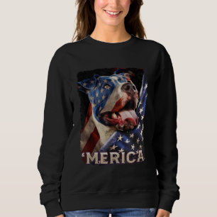 Sweatshirt Drapeau américain Pitbull Patriotic Chien 4 juille