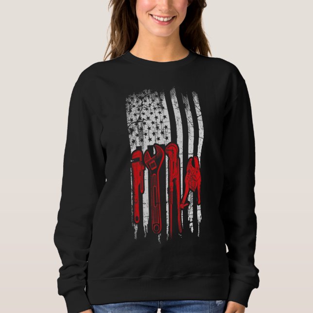 Sweatshirt Drapeau américain Plumbers Hommes femmes Plumbers  (Devant)