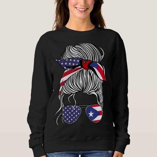 Sweatshirt Drapeau américain Porto Rico (Devant)