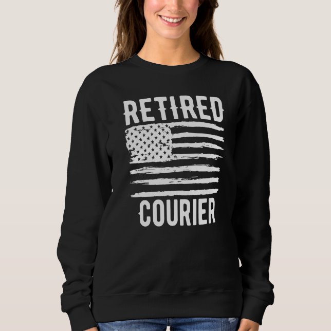 Sweatshirt Drapeau américain premium de la profession de cour (Devant)